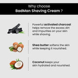 BADMAN Men's Grooming Charcoal Face Wash (100ml) & Charcoal Shaving Cream (60g)