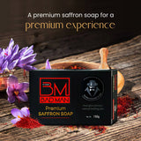 BADMAN Men's Grooming Charcoal Face Wash (100ml) & Premium Natural Saffron Soap (100g)